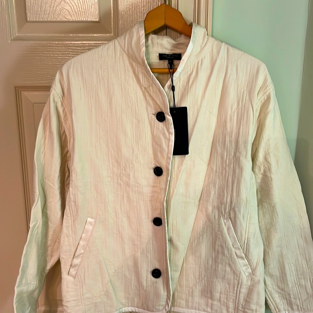 Rag&bone Off-White Padded Cotton Jacket Small